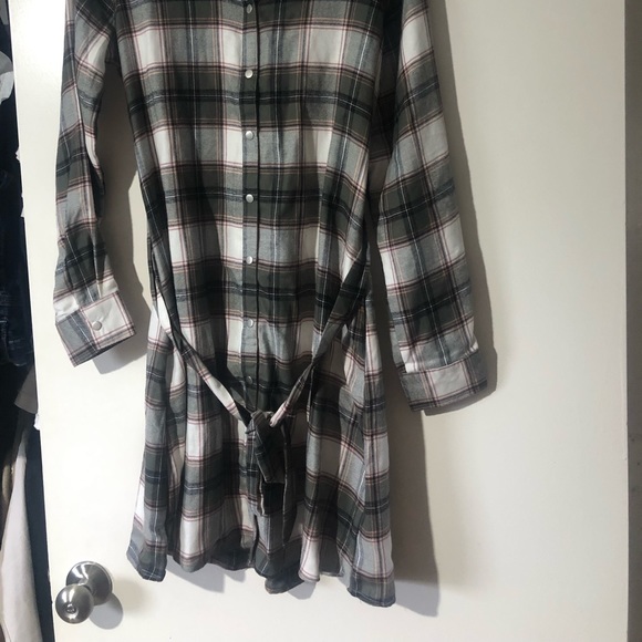 Plaid Shirt Dress - Picture 2 of 2